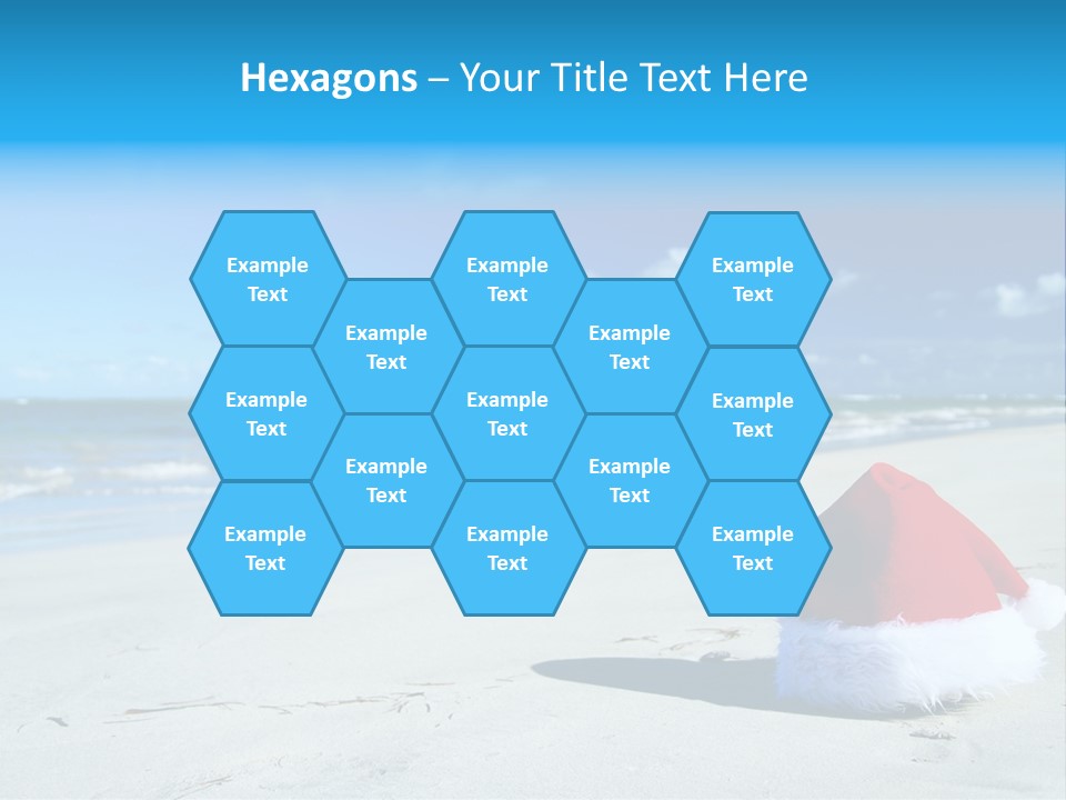 Santa Isolated Blue PowerPoint Template