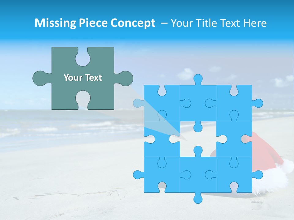 Santa Isolated Blue PowerPoint Template