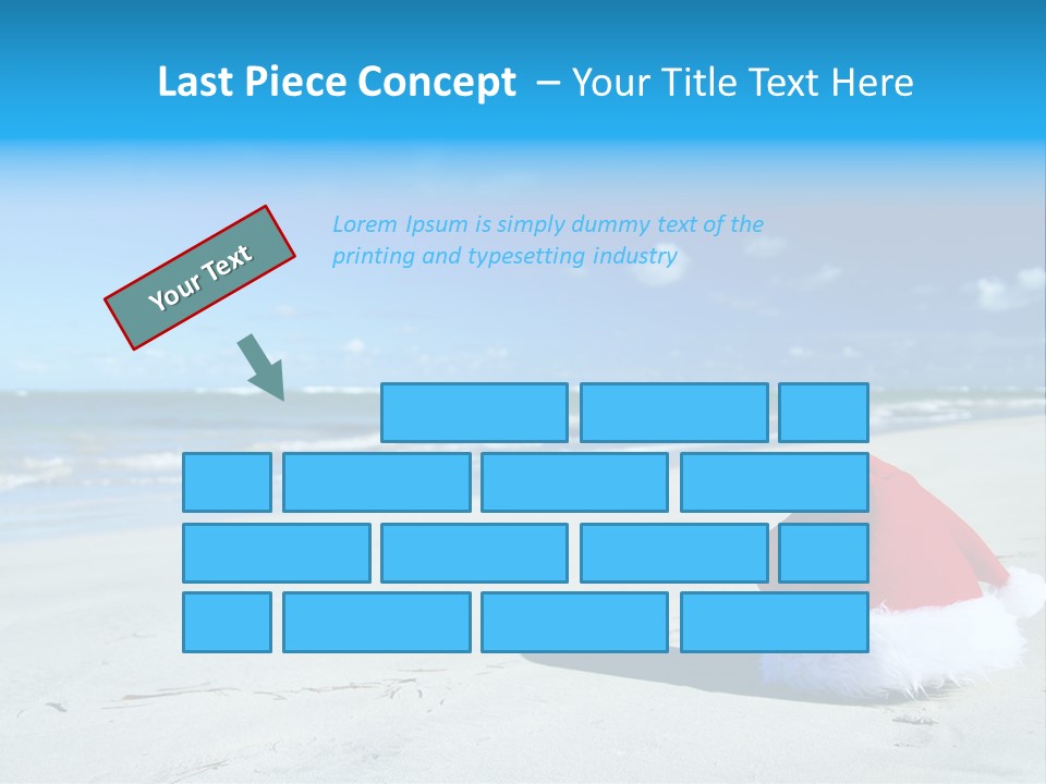 Santa Isolated Blue PowerPoint Template