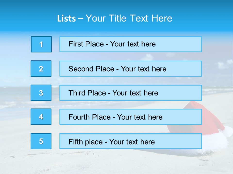 Santa Isolated Blue PowerPoint Template