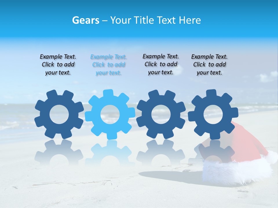 Santa Isolated Blue PowerPoint Template