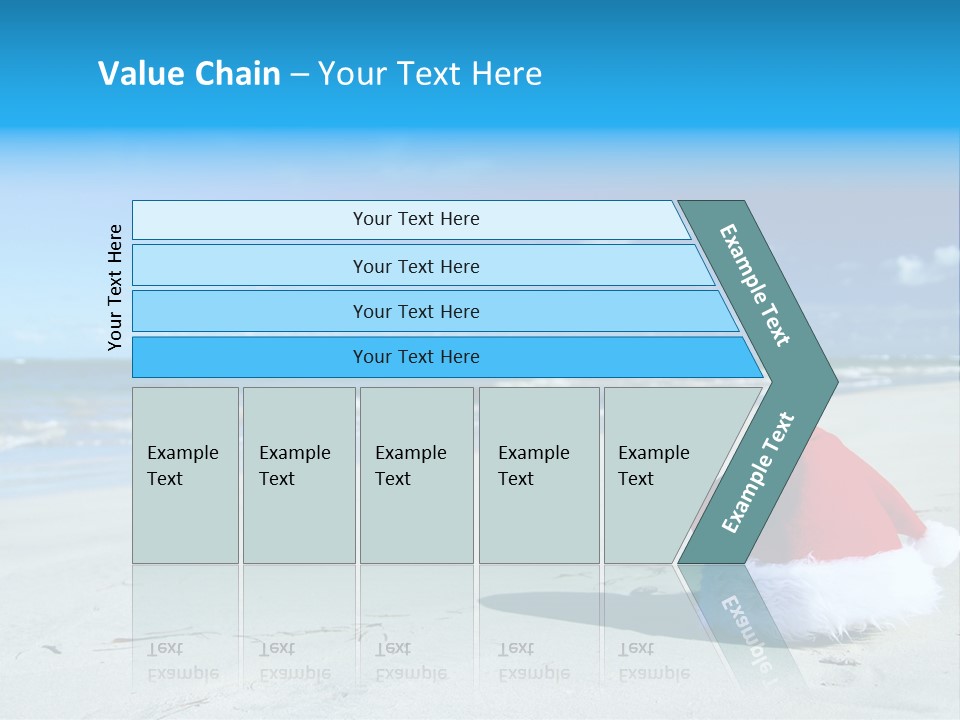 Santa Isolated Blue PowerPoint Template