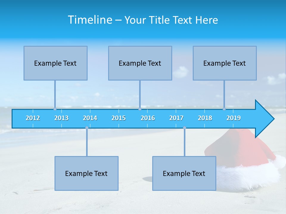 Santa Isolated Blue PowerPoint Template