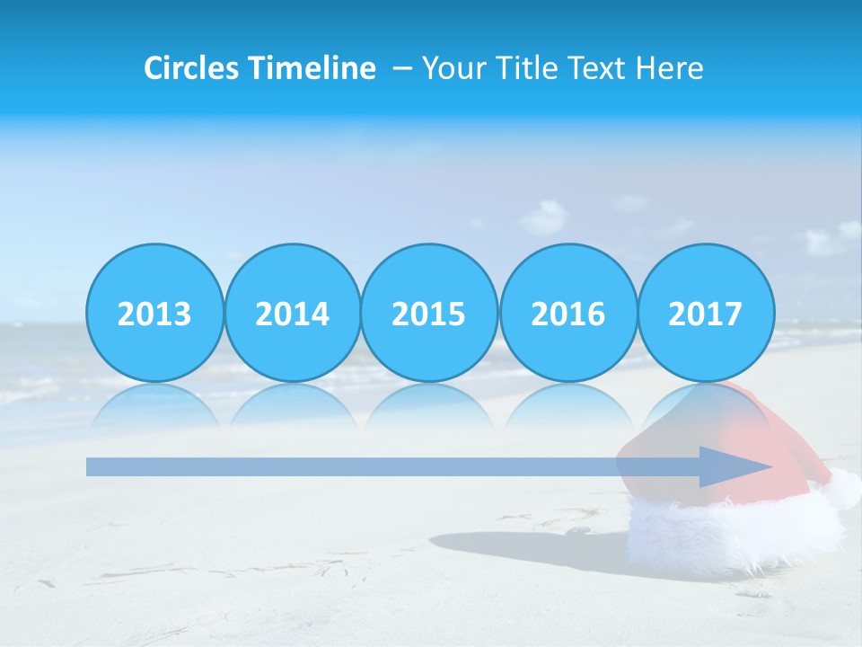 Santa Isolated Blue PowerPoint Template