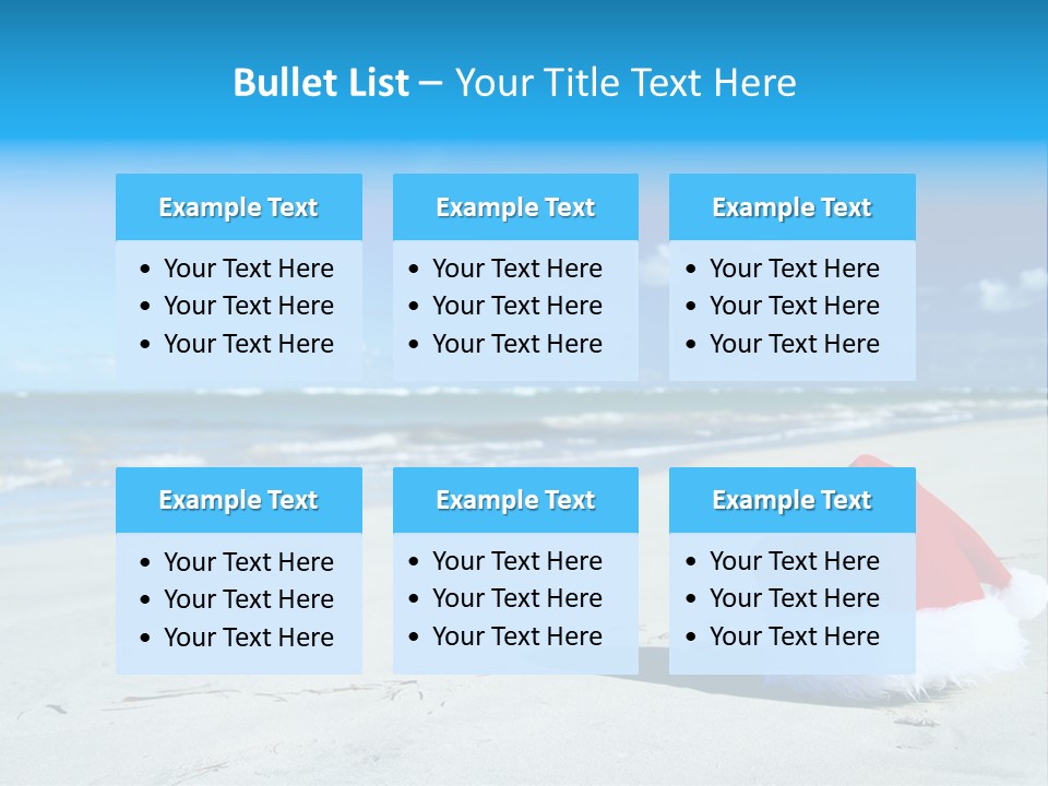 Santa Isolated Blue PowerPoint Template