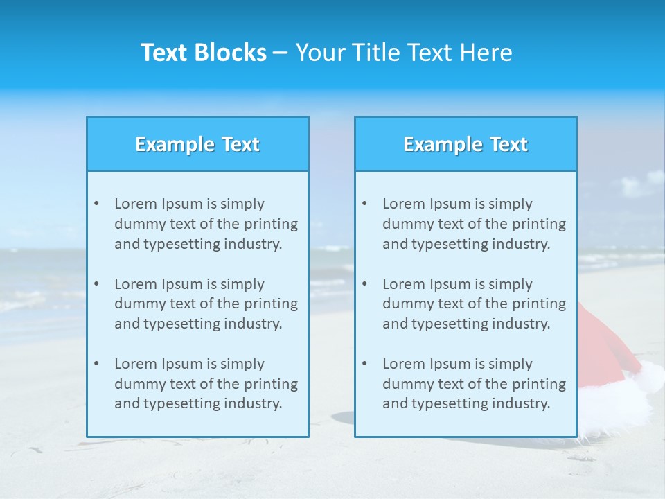 Santa Isolated Blue PowerPoint Template