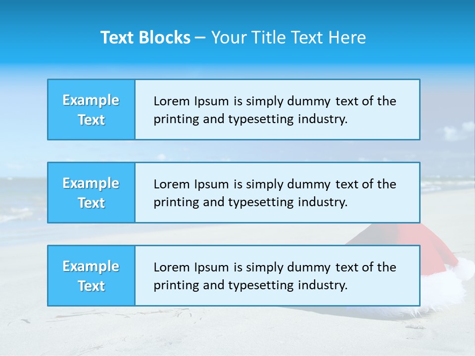 Santa Isolated Blue PowerPoint Template