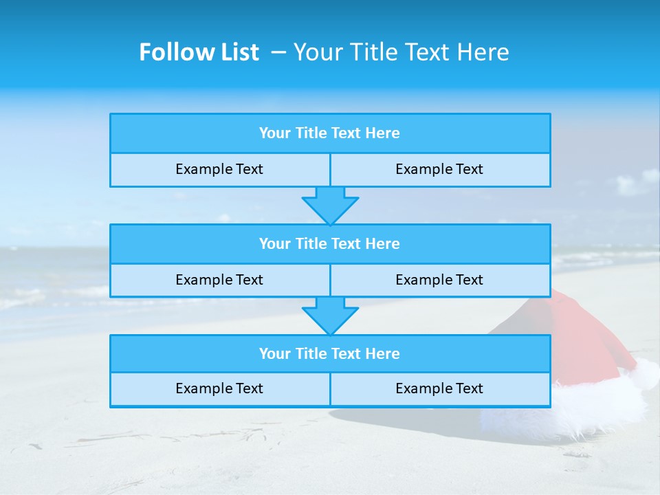 Santa Isolated Blue PowerPoint Template