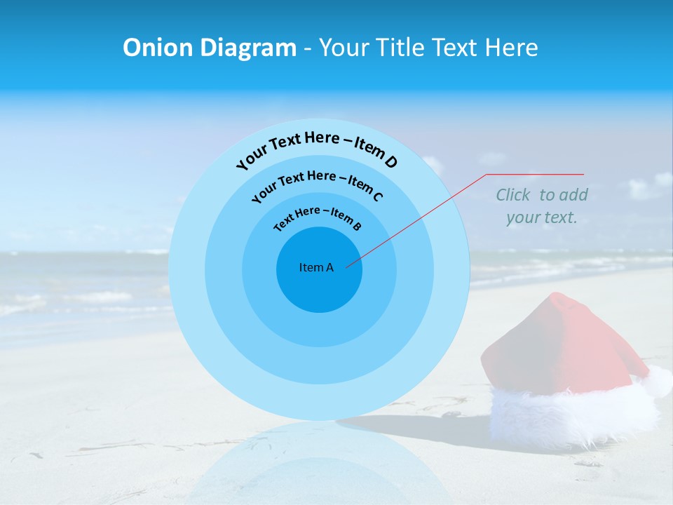 Santa Isolated Blue PowerPoint Template