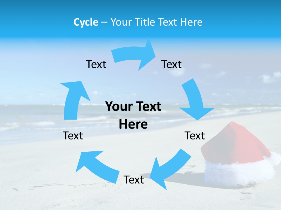 Santa Isolated Blue PowerPoint Template