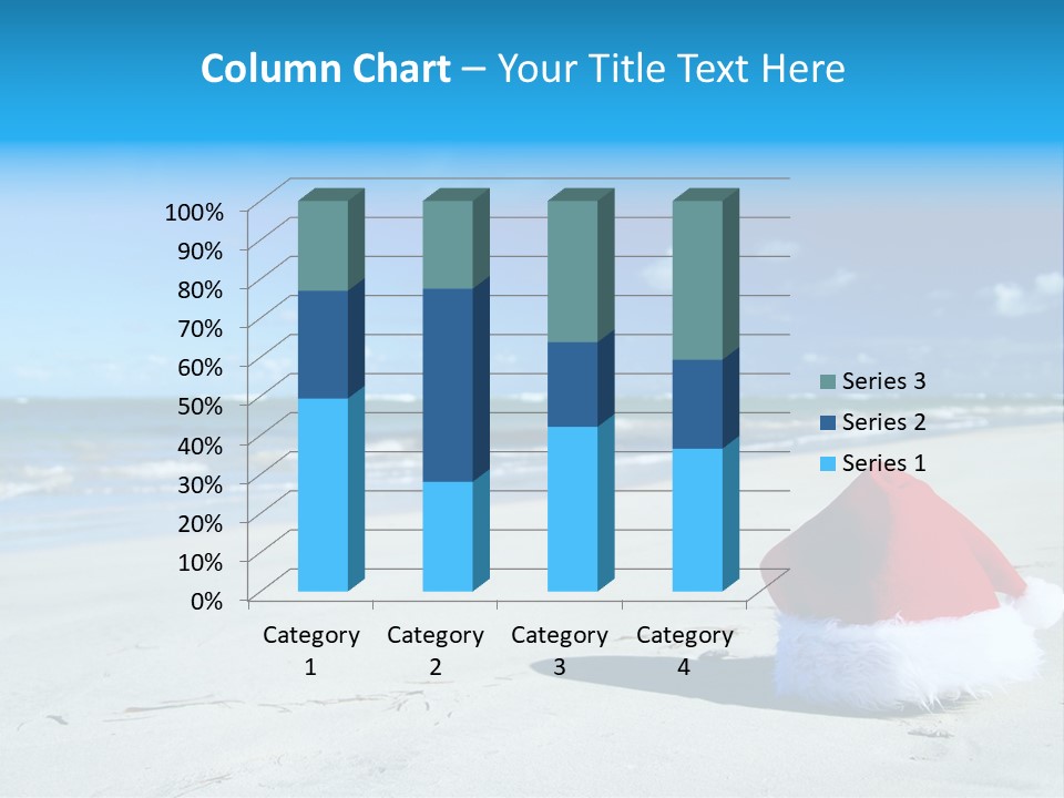 Santa Isolated Blue PowerPoint Template