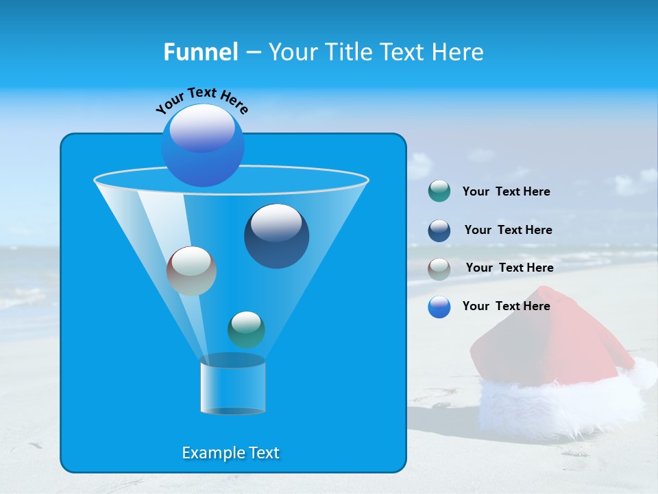 Santa Isolated Blue PowerPoint Template