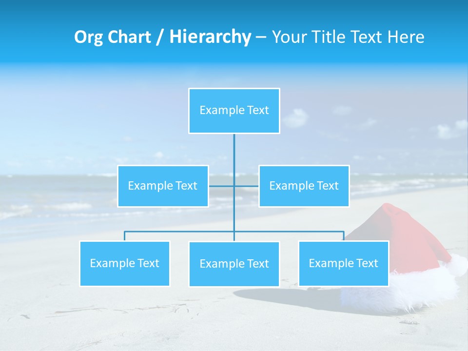 Santa Isolated Blue PowerPoint Template