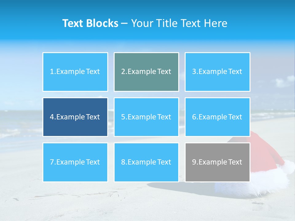 Santa Isolated Blue PowerPoint Template