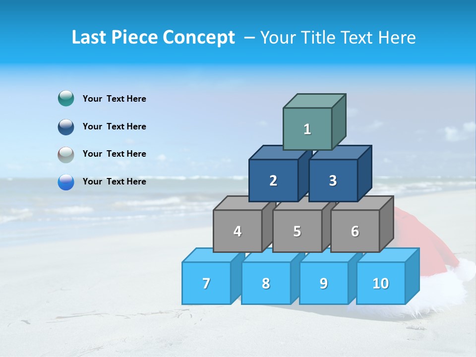 Santa Isolated Blue PowerPoint Template