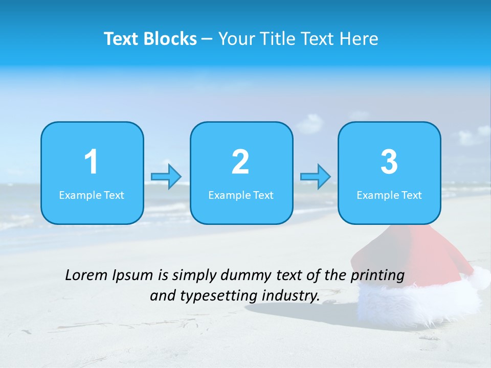 Santa Isolated Blue PowerPoint Template