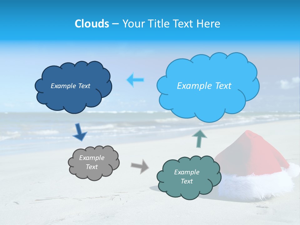 Santa Isolated Blue PowerPoint Template