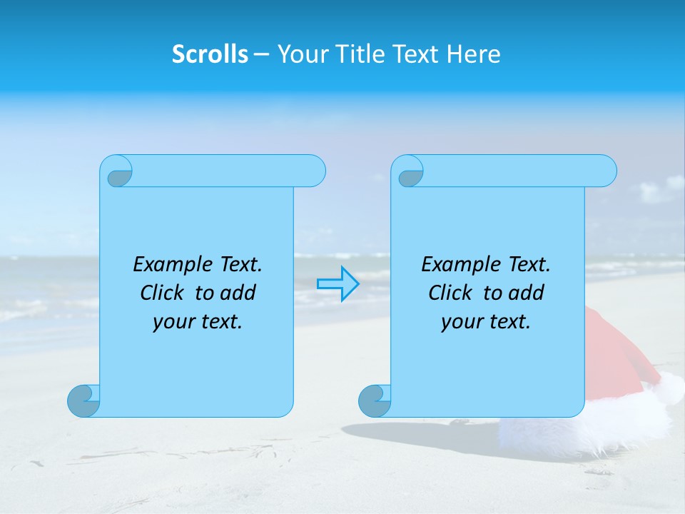 Santa Isolated Blue PowerPoint Template
