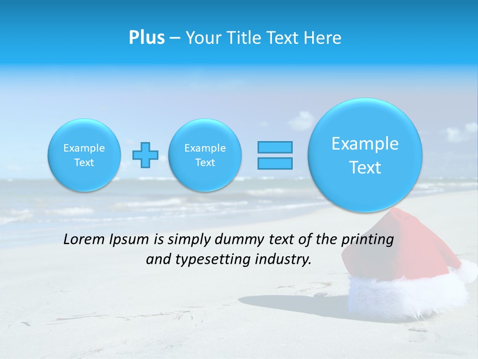 Santa Isolated Blue PowerPoint Template