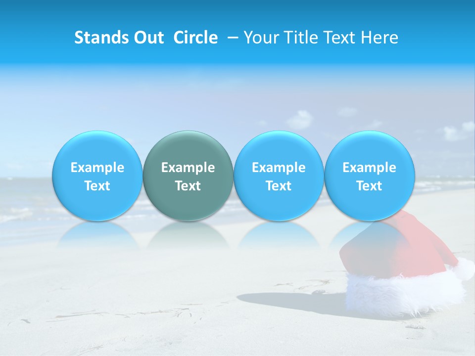 Santa Isolated Blue PowerPoint Template