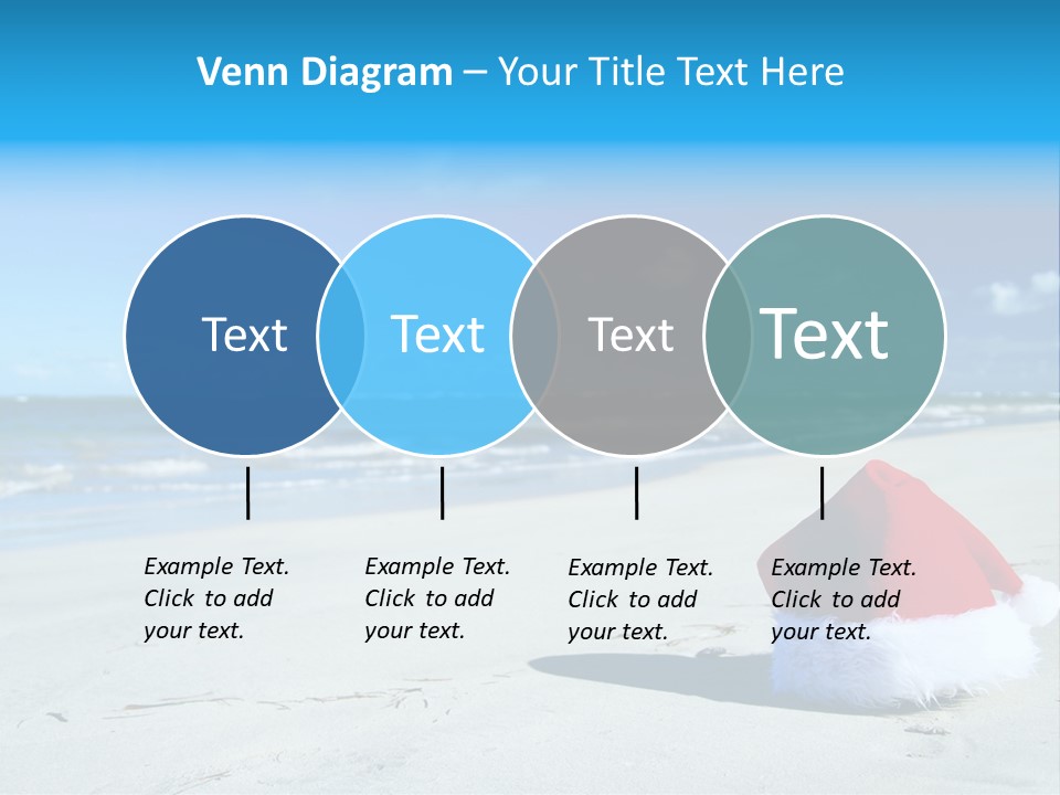 Santa Isolated Blue PowerPoint Template