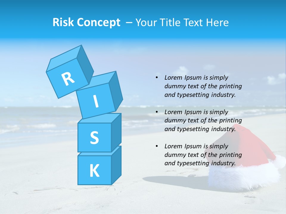 Santa Isolated Blue PowerPoint Template