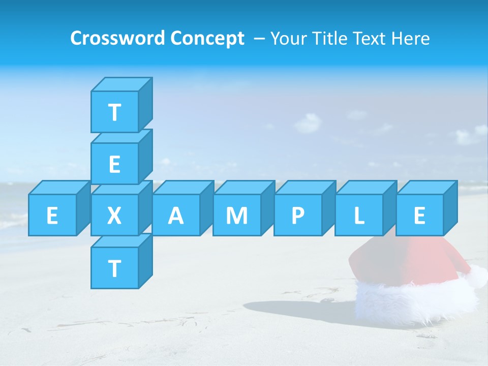 Santa Isolated Blue PowerPoint Template