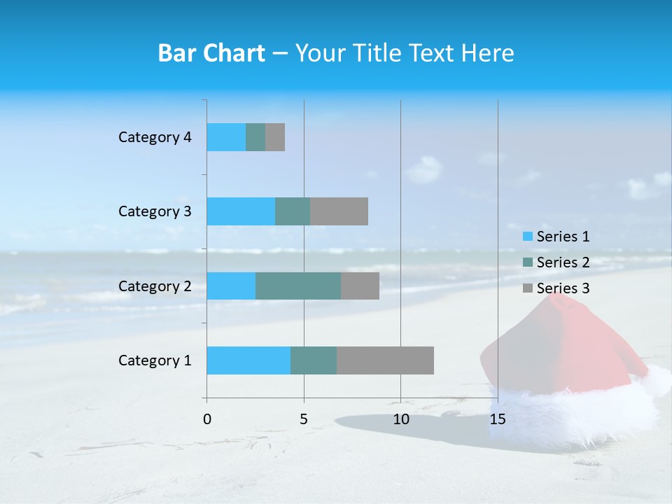 Santa Isolated Blue PowerPoint Template