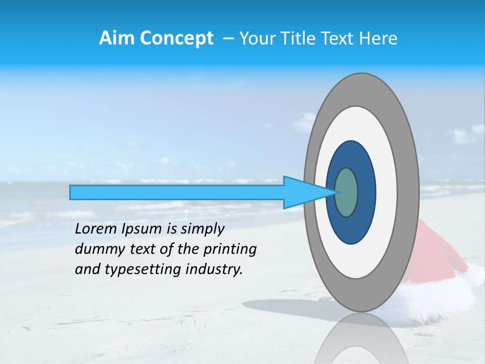 Santa Isolated Blue PowerPoint Template