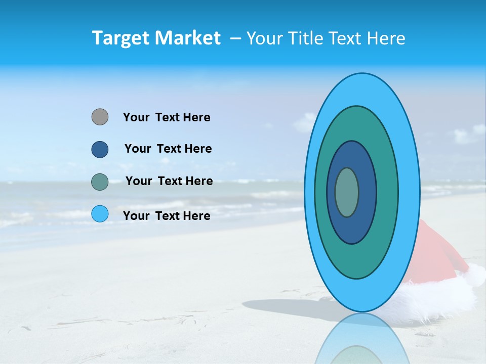 Santa Isolated Blue PowerPoint Template