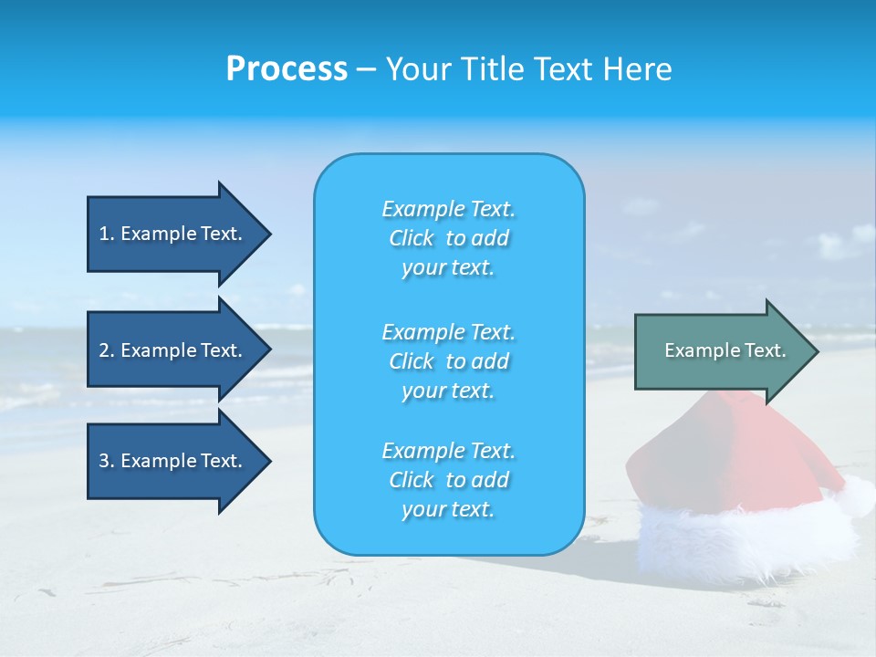 Santa Isolated Blue PowerPoint Template