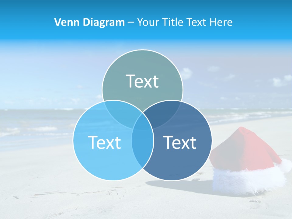 Santa Isolated Blue PowerPoint Template