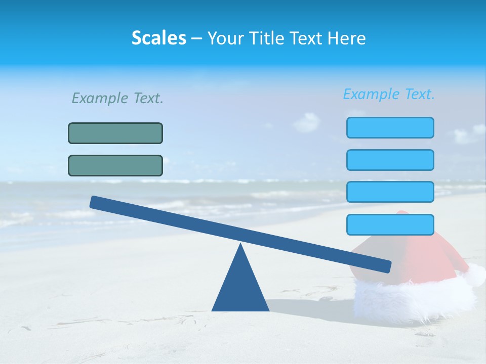 Santa Isolated Blue PowerPoint Template