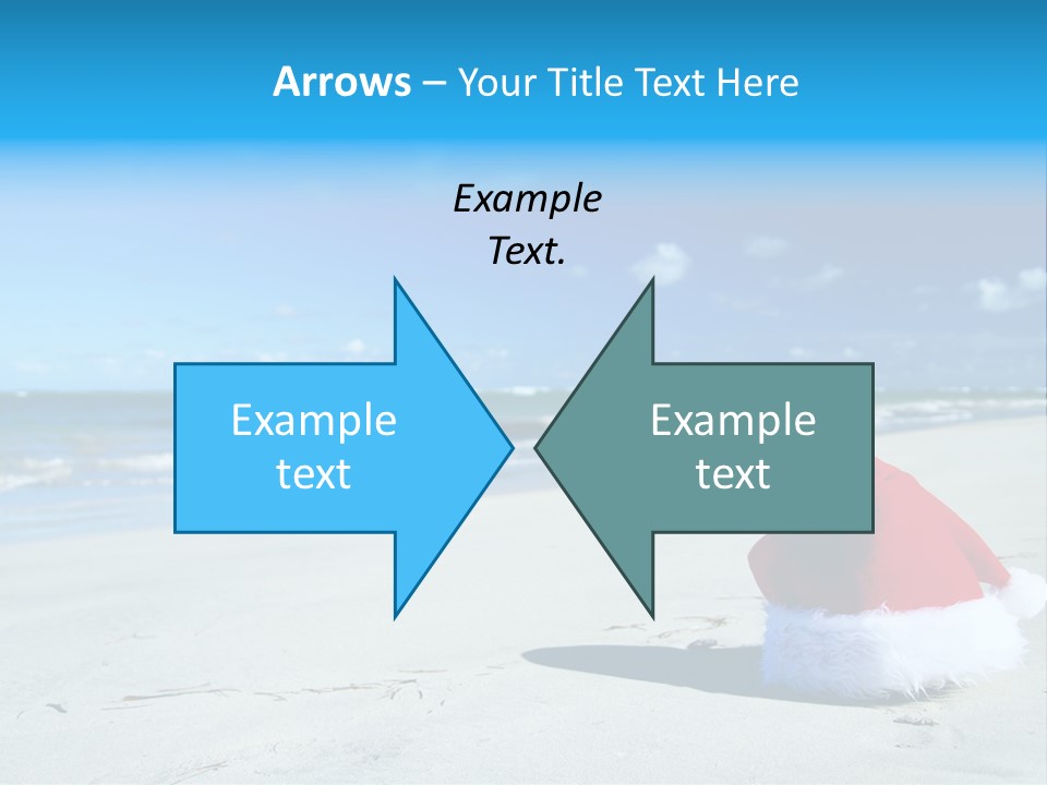 Santa Isolated Blue PowerPoint Template