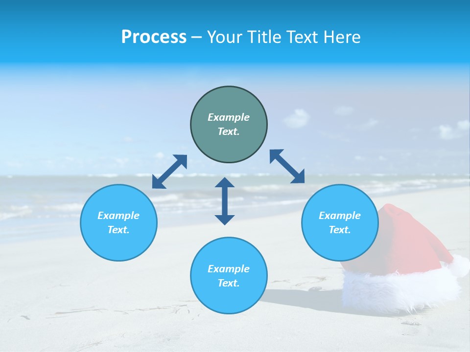 Santa Isolated Blue PowerPoint Template