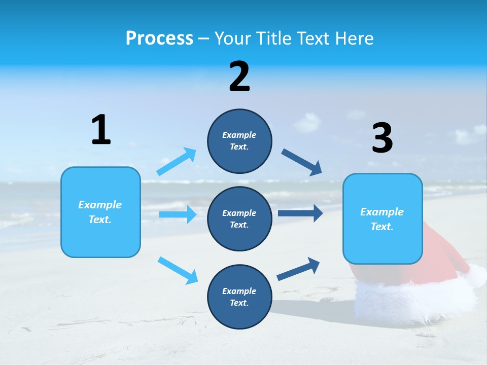 Santa Isolated Blue PowerPoint Template