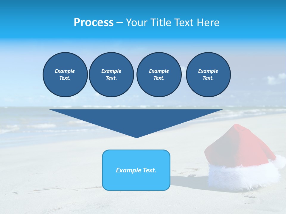 Santa Isolated Blue PowerPoint Template