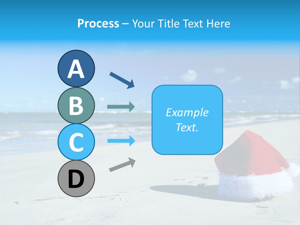 Santa Isolated Blue PowerPoint Template