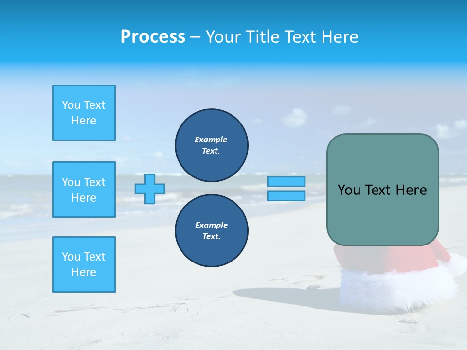 Santa Isolated Blue PowerPoint Template