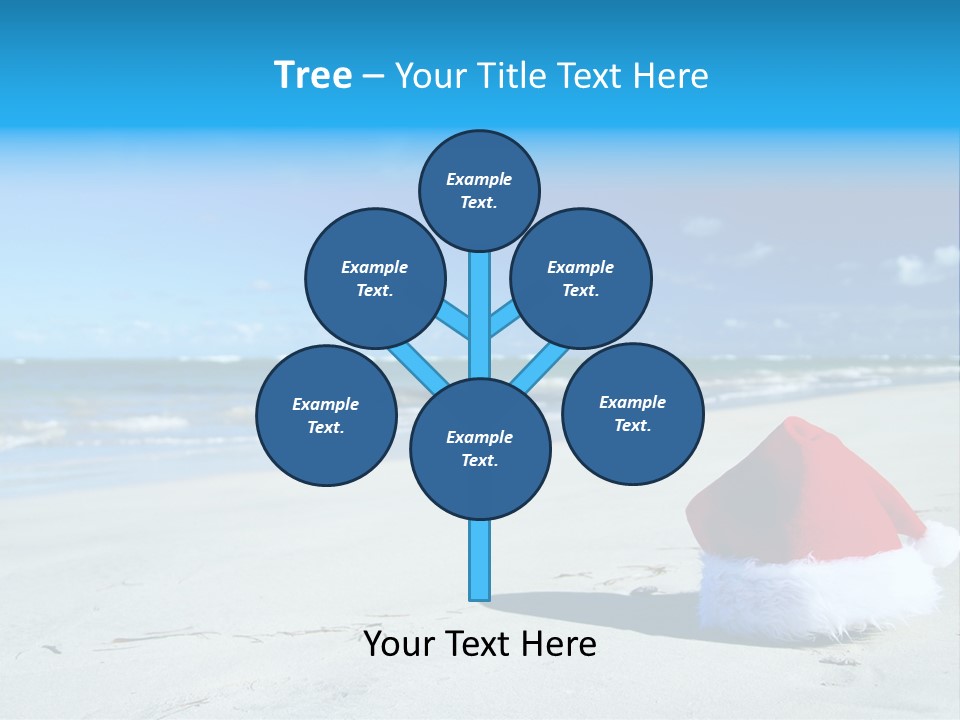 Santa Isolated Blue PowerPoint Template