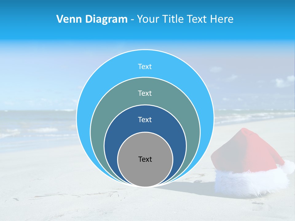 Santa Isolated Blue PowerPoint Template