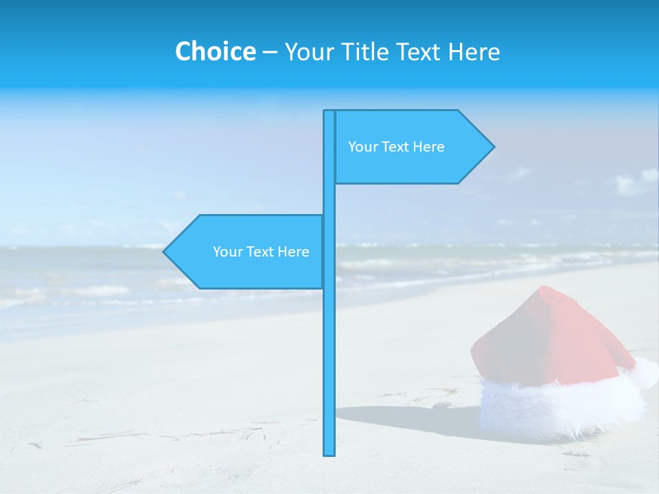 Santa Isolated Blue PowerPoint Template