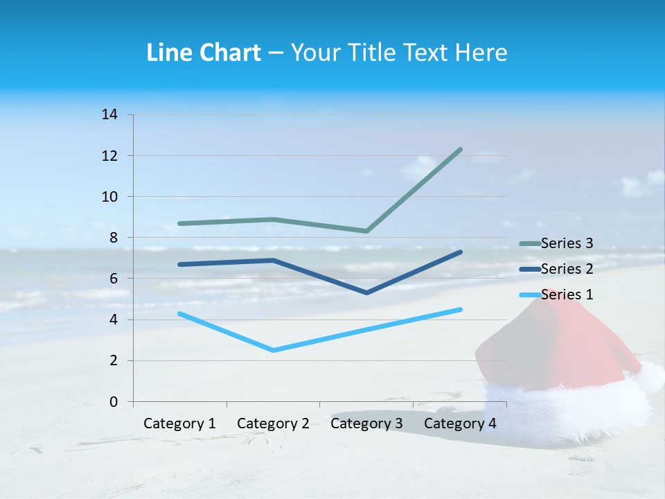 Santa Isolated Blue PowerPoint Template