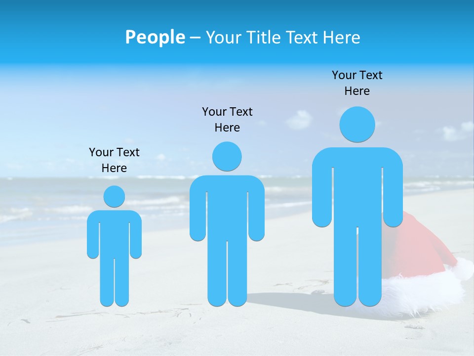 Santa Isolated Blue PowerPoint Template