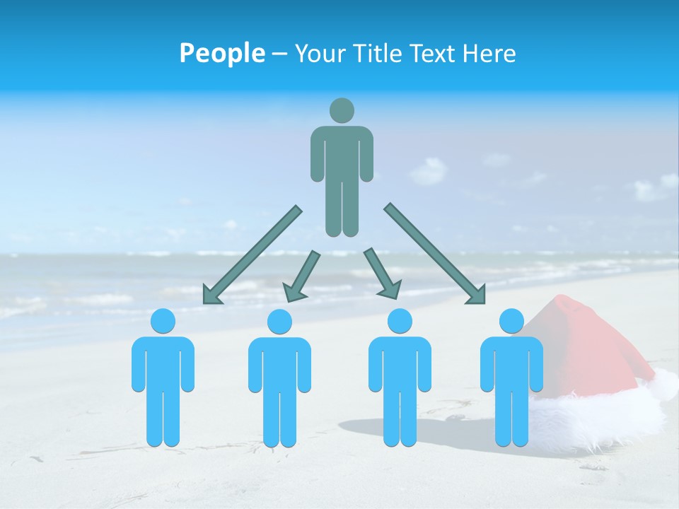 Santa Isolated Blue PowerPoint Template