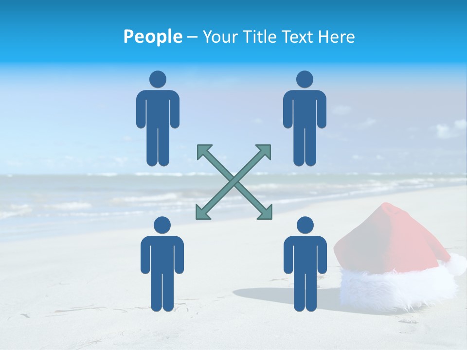 Santa Isolated Blue PowerPoint Template