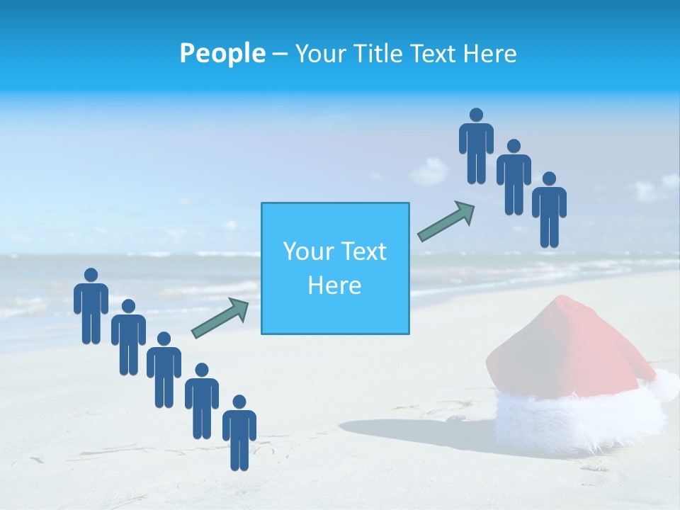 Santa Isolated Blue PowerPoint Template