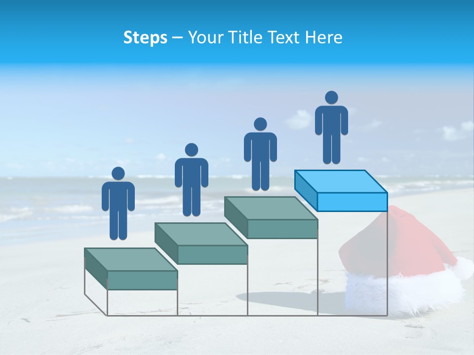 Santa Isolated Blue PowerPoint Template