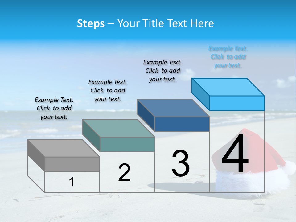 Santa Isolated Blue PowerPoint Template