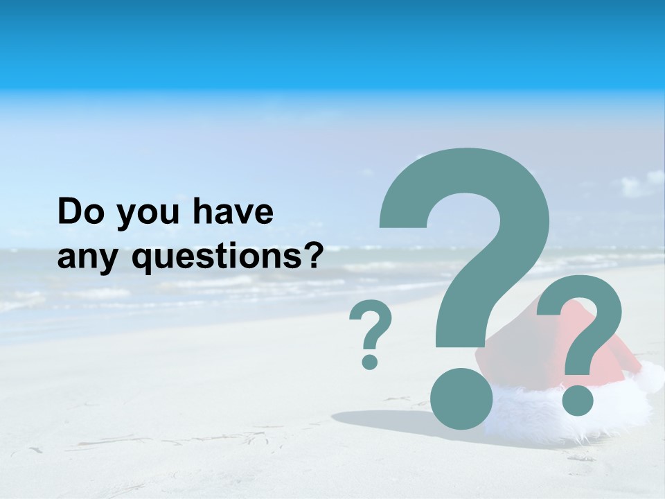 Santa Isolated Blue PowerPoint Template